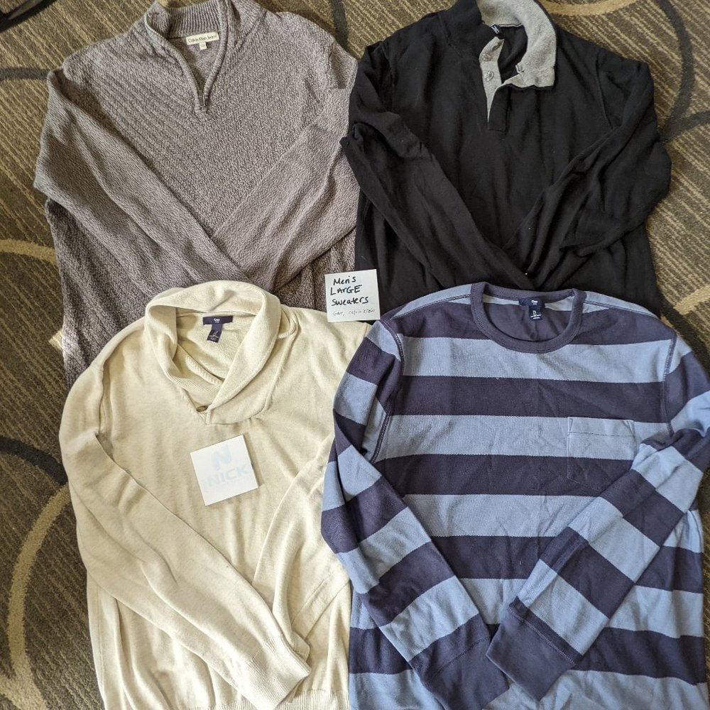3 Men's L Sweaters